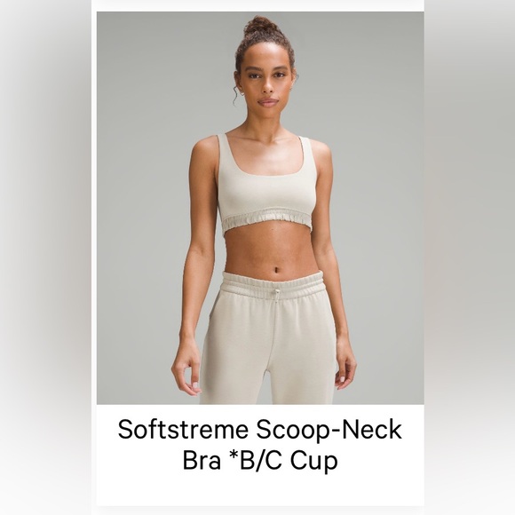 lululemon Softstrem Scoop-Neck Bra B/C Cup Size 4 Mojave Tan - Picture 1 of 7